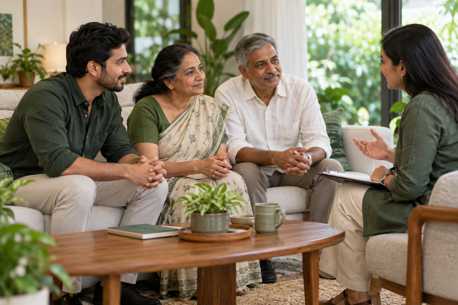 AI illustration of family counselling