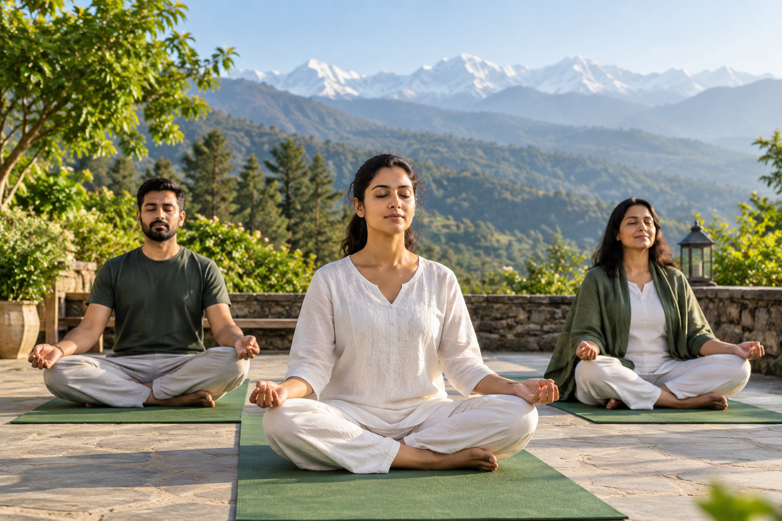 AI illustration of yoga and meditation